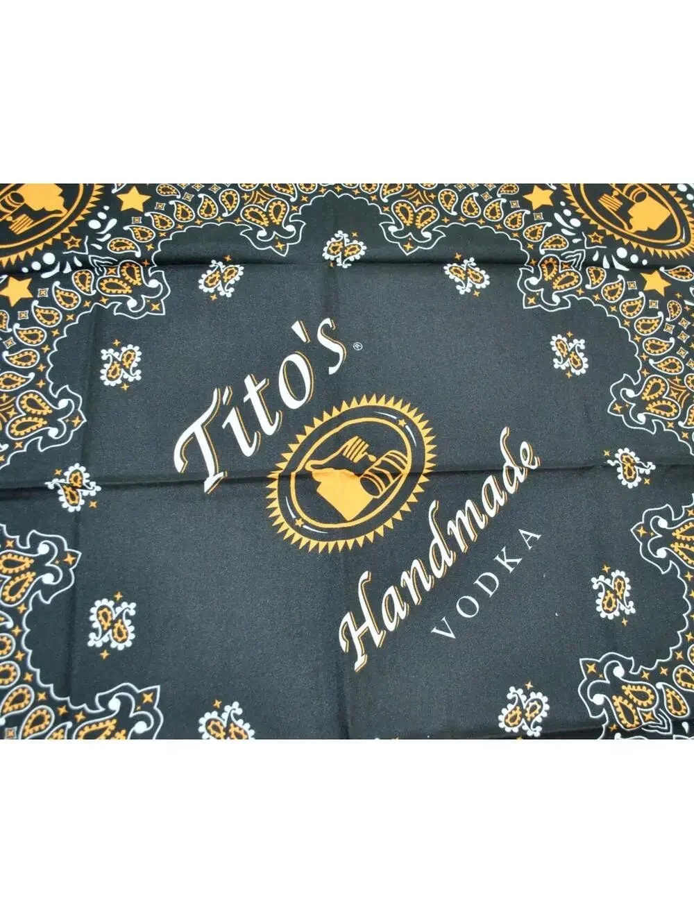 Titos Handmade Vodka Austin Texas Black Beer Bud Orange Bandana